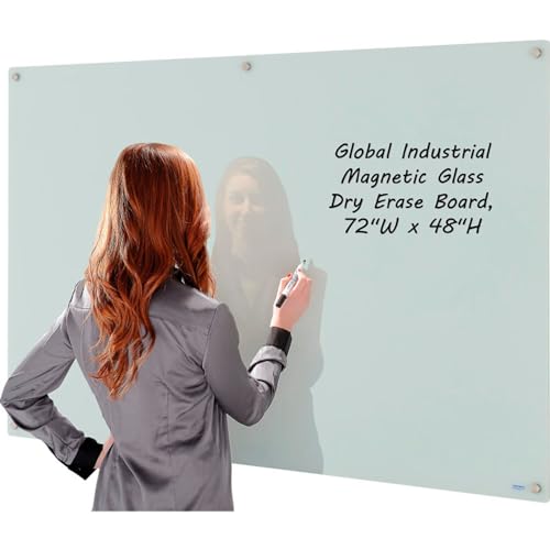 Global Industrial 72"W x 48"H / White / Industrial Dry Erase Boards