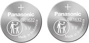 Panasonic Battery - 2 PACK- CR1632 3V 3 Volt Lithium Coin Size Battery