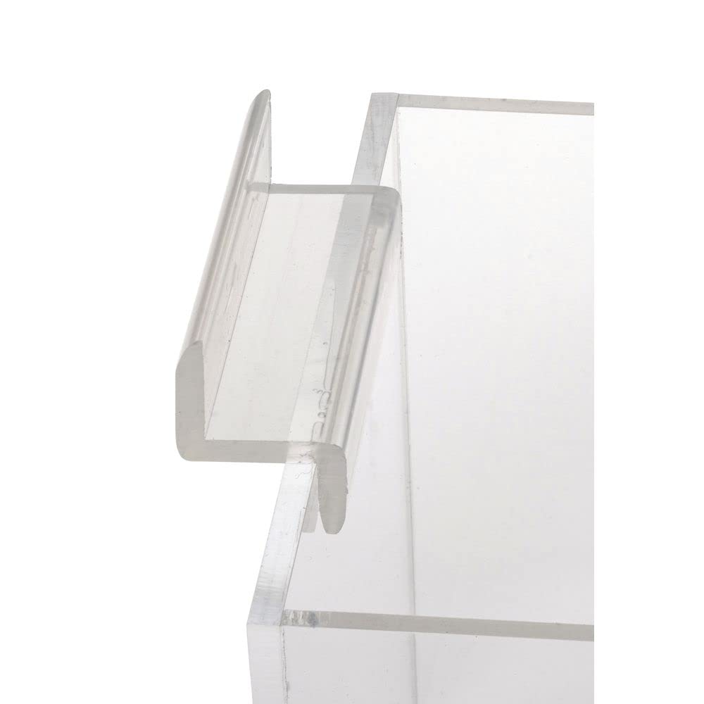 4" Square Acrylic Slatwall Bin by AARCO DISPLAY PRODUCTS – Acrylic, Clear, Model 2604