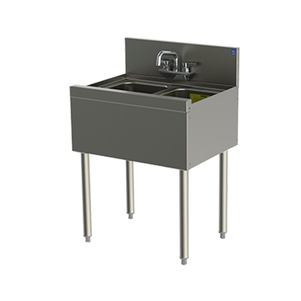 24"W Underbar 2 Compartment Sink by Perlick – Stainless Steel, Model TS22C