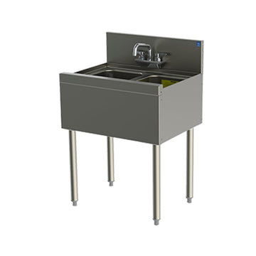 24"W Underbar 2 Compartment Sink by Perlick – Stainless Steel, Model TS22C