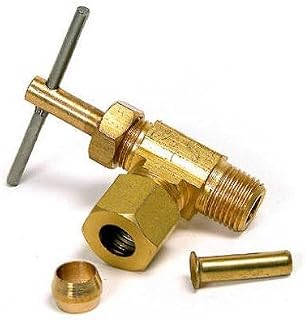 Dial 9440 Angle Needle Valve 1/4" Comp or Plastic x 1/8" MPT with Brass Insert Clamshell