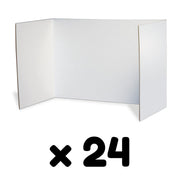 Privacy Board Protectors by Pacon – 48" x 16", Cardboard, White, 24 Boards, Pack of 6, Model P3782