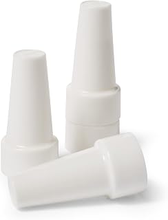 Ateco Covers, Plastic Caps for Cake Decorating Tubes, Set of 4 Baking Supplies, One Size, White