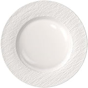 Villeroy & Boch Manufacture Ice Dinner Plate, Approx. 27 × 27 × 2 cm, White with a matt-Gloss ice Look, Dishwasher-Safe and Microwave-Safe, Plate for Main Courses, Premium Porcelain