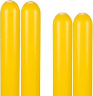 BollardGard 8" x 52" Round Top Bollard Cover - Innoplast (Yellow, 4-Pack)