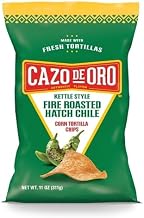 Cazo De Oro Fire Roasted Hatch Chili Tortilla Chips, 11 Ounces (Pack Of 9)