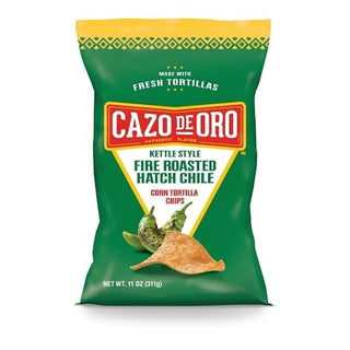 Fire Roasted Hatch Chili Tortilla Chips by Cazo De Oro – 99 Ounce (Pack of 1)