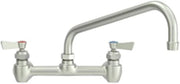 Fisher 61204 Stainless Steel Backsplash Mount Faucet with 6" Swing Spout, and EZ Install Adapters, 8"