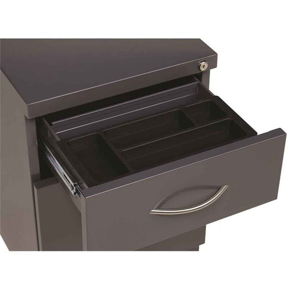 Hirsh Industries Charcoal / Modern / 21.75" H X 15.00" W X 19.88" D Mobile File Cabinets