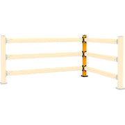 Corner Post for Protective Plastic Guard Rails by Global Industrial – Plastic, Yellow, Model 60PGP-CON