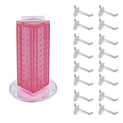 Azar Displays 2 inches x 4 inches x 13 inches / Pink / Pegboard + Hooks Pegboard Hooks