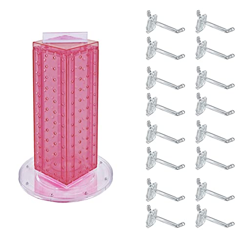 Azar Displays 2 inches x 4 inches x 13 inches / Pink / Pegboard + Hooks Pegboard Hooks