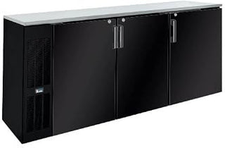 Krowne Metal BS84L Three Section Back Bar Storage Cabinet 84"W (Refrigeration on Left)