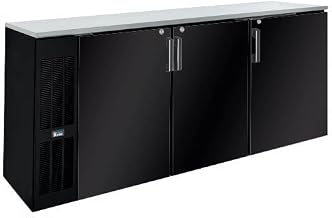Krowne Metal BS84L Three Section Back Bar Storage Cabinet 84"W (Refrigeration on Left)