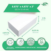 SOUTHERN CHAMPION TRAY 8-7/8" Length x 4-7/8" Width x 3-1/2" Height / White / Tuck Top Paper