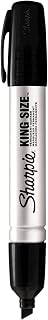 Sharpie Pro King Size Permanent Markers, Chisel Tip, Black, 12-Count