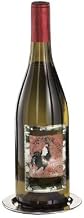 4 3/4" Round Wine Bottle Coaster w/Rolled Edge, Stainless