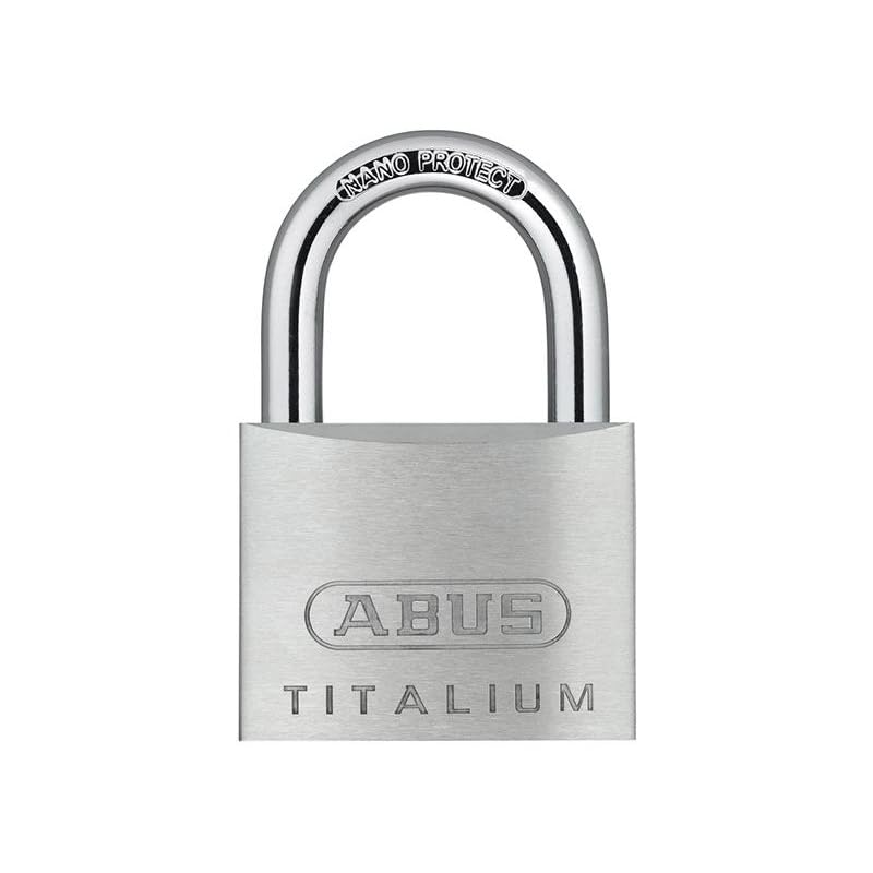 64TI/50 50mm Titalium Padlock Keyed KA by ABUS – 50 mm lock body, regular shackle, Aluminium Alloy Steel, Pack of 6, Model ABUKA56206