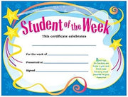 Certificate Student Of The 30/Pk Learning Materials Week 8-1/2 X 11 Incentives & Motivators T-2960 Trend Enterprises Inc.