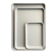 3-Piece Nonstick Baking Sheet Set Silver Color (Half Sheet by Nordic Ware – 3 sizes, Aluminum, Silver, Model 36985