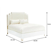 Cloud White Upholstered Eastern King Bed by Starlight Canyon Home – Manufactured Wood, White