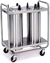 7305 Non-Heated Open Frame Mobile Dish Dispenser, Three Tubes & 5-3/4" Diameter Maximum Dish Size