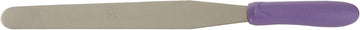 Winco 10" Purple Baking/Icing Spatula with Oval Tip