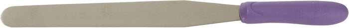 Winco 10" Purple Baking/Icing Spatula with Oval Tip