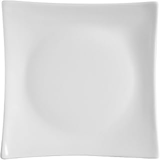 CAC China SHA-7 Sushia 7-1/2-Inch Super White Porcelain Square Plate, Box of 36