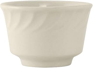 Tuxton MEB-0802 Vitrified China Meridian Bouillon, 8 oz, 3-7/8", Eggshell (Pack of 36),