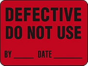 Labelmaster BT338 DEFECTIVE Do Not Use Label (Pack of 500)