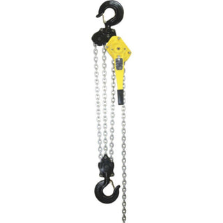 OZ Lifting Lever Hoist with Std. Overload Protection 9 Ton Cap. 20' Lift by OZ Lifting Products – 24"L x 12.44"W x 27.56"H, Steel, Yellow, Model OZ900-20LHOP