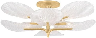 486-43-VGL Kamal - 8 Light Semi-Flush Mount-13.5 Inches Tall and 43 Inches Wide