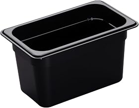 Cambro 46HP110 Food Pan 1/4 X 6" H-Pan Black Case of 6