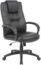 LeatherPlus High-Back Office Chair with Adjustable Arms, Executive Ergonomic Desk Chair for Home Office and Work