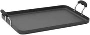 Winco HAG-2012 Deluxe Griddle, 19-5/8" L X 12-1/4" W, Silicone Wrapped Lifted Handles, Hard Anodized Aluminum