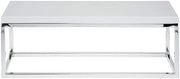 HUBERT Chrome Display Riser with White Top-20 7/8" L x 6 2/5" W x 7" H