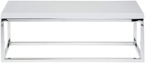 HUBERT Chrome Display Riser with White Top-20 7/8" L x 6 2/5" W x 7" H