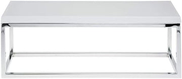 HUBERT Chrome Display Riser with White Top-20 7/8" L x 6 2/5" W x 7" H