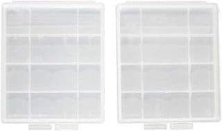 SANYO Genuine eneloop AA, AAA Battery Storage Cases, 2 Pack