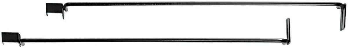Trion WonderBar Black Metal Display Fixture Label Holder Arms - 14"L, 2 per Box