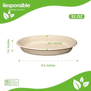 Responsible Products 32 oz (50 Count) / Natural Brown / Casual Bowls