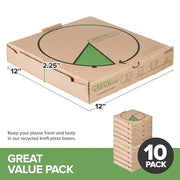 Stock Your Home 10X10" / Green / Classic Pizza Boxes