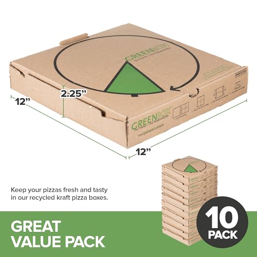 Stock Your Home 12X12" / green / 10 Pizza Boxes