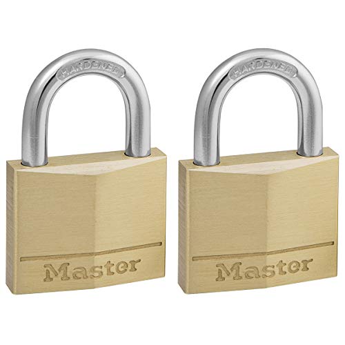 Master Lock 40mm 4-Pin - Keyed Alike x 2 / Brass / Langlebig, solide Keyed Padlocks