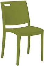 Grosfillex US356282 Metro Stacking Side Chair, Cactus Green (Case of 4)