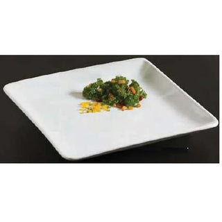 14" Square Plater by American Metalcraft – Large, Ceramic, White