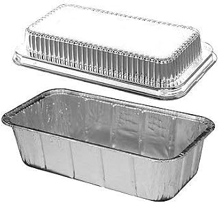 Handi-Foil 2 lb. Aluminum Foil Loaf Bread Pan Tin w/Dome Lid Heavy Duty (pack of 200)
