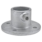 1" Size Medium Flange Pipe Fitting (1.375" Fitting Inside Diameter) by Global Industrial – 3.5"L x 3.5"W x 2"H, Galvanized Iron, Gray, Model 798728